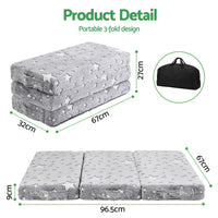 Giselle Bedding Foldable Cot Mattress for Travel Cot, Glow-in-Dark Cover