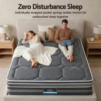 Giselle Mattress 35cm Hybrid Pocket Spring Euro Top Double