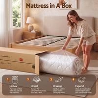 Giselle 30cm King Spring Mattress Tencel Cover 5-Zone Firm Back Support