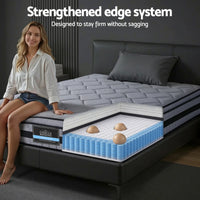 Giselle Bedding 34cm King Single Mattress Hybrid, Pocket Spring Bed Mattress