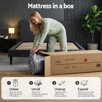 Giselle Bedding 34cm King Single Mattress Hybrid, Pocket Spring Bed Mattress