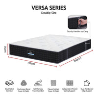 Giselle Double Reversible Spring Mattress Cashmere Cover Gel Foam Firm 35cm