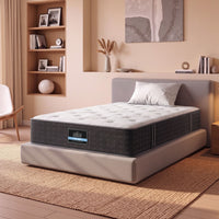 Giselle Single Reversible Spring Mattress Cashmere Cover Gel Foam Firm 35cm