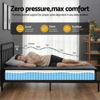 Giselle Bedding King Single Mattress 25cm Pocket Spring Latex Euro Top Medium Firm Bed