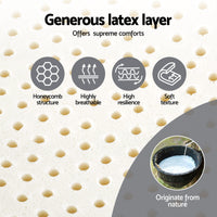 Giselle Bedding Single Mattress 25cm Pocket Spring Latex Euro Top Medium Firm Bed