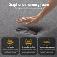 Giselle Bedding 35cm Mattress Graphene Memory Foam Medium Firm Euro Top Mattresses King