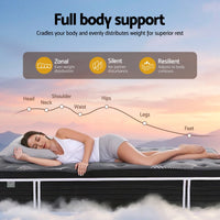 Giselle Bedding King Single Mattress 35cm Euro Top with Graphene Cooling Comfort Medium Firm