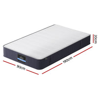 20cm Giselle Mattress Single Bed Pocket Spring Mattresses