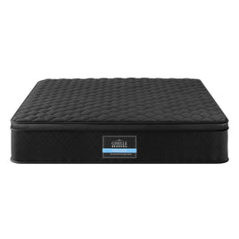 Giselle Bedding King Mattress 34cm Euro Top with 5-Zone Pocket Spring Support Black