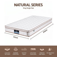 Giselle 20cm Firm King Single Mattress Pocket Spring for Bedroom or Guest Room
