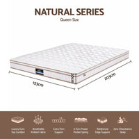 Giselle 20cm Firm Queen Mattress Pocket Spring for Bedroom or Guest Room