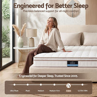 Giselle 20cm Firm Queen Mattress Pocket Spring for Bedroom or Guest Room