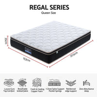 Giselle 35cm Queen Mattress Firm with Copper Memory Foam and Edge Support