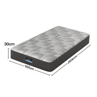 Giselle 30cm King Single Mattress with Edge Support and 5-Zone Comfort