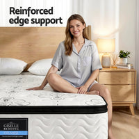 Giselle Bedding King Mattress 30cm Pocket Spring Euro Top Medium Firm Foam