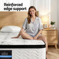 Giselle Bedding King Single Mattress 30cm Pocket Spring Euro Top Medium Firm Foam