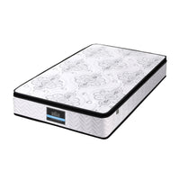 Giselle Bedding Single Mattress 30cm Pocket Spring Euro Top Medium Firm Foam