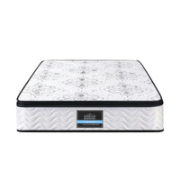 Giselle Bedding Single Mattress 30cm Pocket Spring Euro Top Medium Firm Foam