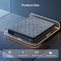 Levitex king Mattress 33 cm 7-Zone Pocket Spring 8.0 Extra Firm with Dual-Row Edge Support & Breathable Knit Cover