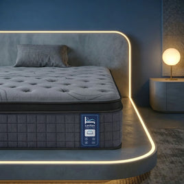 Levitex Single Mattress 33 cm 7-Zone Pocket Spring 8.0 Extra Firm with Dual-Row Edge Support & Breathable Knit Cover