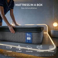 Levitex Single Mattress 33 cm 7-Zone Pocket Spring 8.0 Extra Firm with Dual-Row Edge Support & Breathable Knit Cover