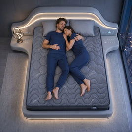 Levitex Double Mattress 25 cm Hybrid Pocket Spring with 4cm Egg Crate Foam for Deep Sleep Bamboo Charcoal Fabric