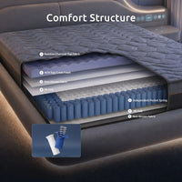 Levitex King Mattress 25 cm Hybrid Pocket Spring with 4cm Egg Crate Foam for Deep Sleep Bamboo Charcoal Fabric