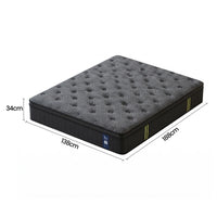 Levitex Double Mattress 34 cm 5-Zone Pressure Relief  Pocket Spring with Reinforced Edge Support & Breathable Gel Memory Foam Hybrid Mattress