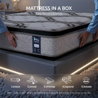 Levitex King Mattress 34 cm 5-Zone Pocket Spring with Latex & Memory Foam or Extra Lumbar & Shoulder Support