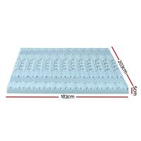 Giselle Bedding Memory Foam Mattress Topper 7-Zone 5cm King