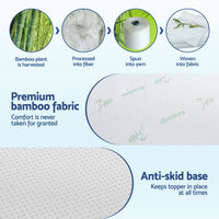 Giselle Bedding Memory Foam Mattress Topper 7-Zone 8cm Double