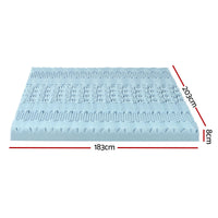Giselle Bedding Memory Foam Mattress Topper 7-Zone 8cm King