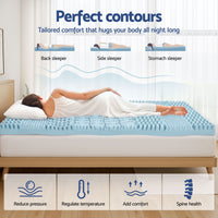 Giselle Bedding Memory Foam Mattress Topper 7-Zone 8cm King