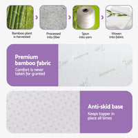 Giselle 8cm Memory Foam Mattress Topper Lavender Infused Bamboo Cover 7-Zone Queen