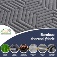 Giselle 8cm Memory Foam Mattress Topper Gel Dual Layer Foam Bamboo King Single