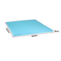 Giselle 8cm Memory Foam Mattress Topper Gel Egg Crate Foam Bamboo Double