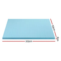 Giselle Bedding Memory Foam Mattress Topper Ventilated Cool Gel 8cm Queen