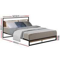 Bed Frame Double Size Metal Frame DANE