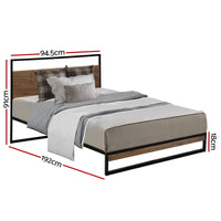 Bed Frame Single Size Metal Frame DANE