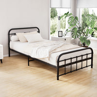 Bed Frame Metal Bed Frame LEO - King Single(Black)