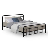 Bed Frame Metal Frames LEO - Queen (Black)