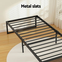 Artiss Bed Frame Metal Frame Single Bed Base 2 Drawers OSLO