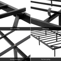 Artiss Double Bed Frame,Floating Metal Bed Frame with Smart LED Lights - Sturdy Metal Platform Bed Base, Silent Design, Tool-Free Assembly, 300KG Capacity for Home/Hotel/Master Bedroom?