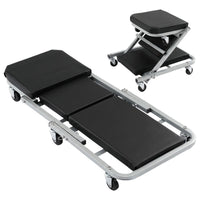 Giantz Garage Creeper 2-in-1 Mechanic Stool Rolling Automotive Z Creeper Seat
