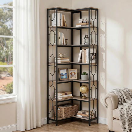 Artiss 6 Tiers Bookshelf Corner Shelf Bookcase Display Shelves Oak