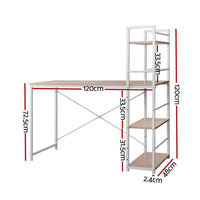 Computer Desk Shelf Oak 120CM