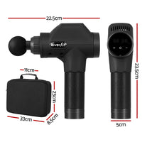 Massage Gun 30 Speed 8 Heads Chargeable Black