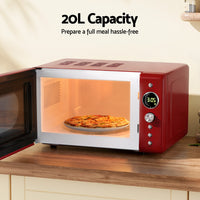 Devanti 20L Microwave Oven 700W Red