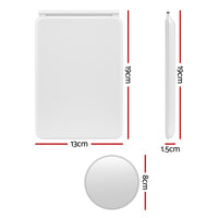 Embellir Portable Travel Makeup Mirror Rechargeable Makeup Mirror with Lights 10x Magnifier White