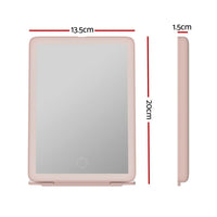 Embellir Compact Makeup Mirror w/ LED Light Portable Foldable Travel Beauty Pink